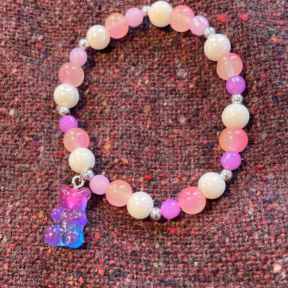 Gummy Bear Glass Beaded Bracelet